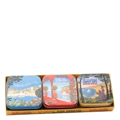 Lot de 3 Boites à Savon "Côte d'Azur"